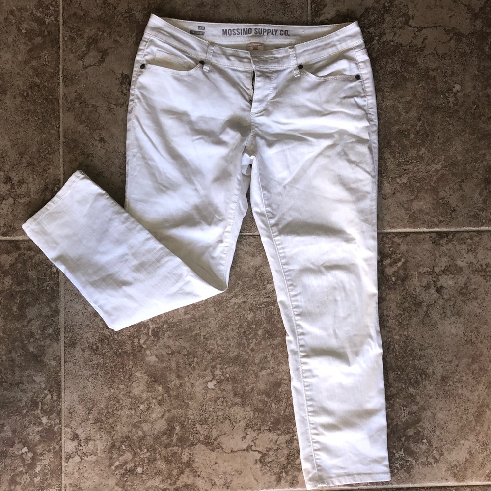 Massimo White Crop Jeans